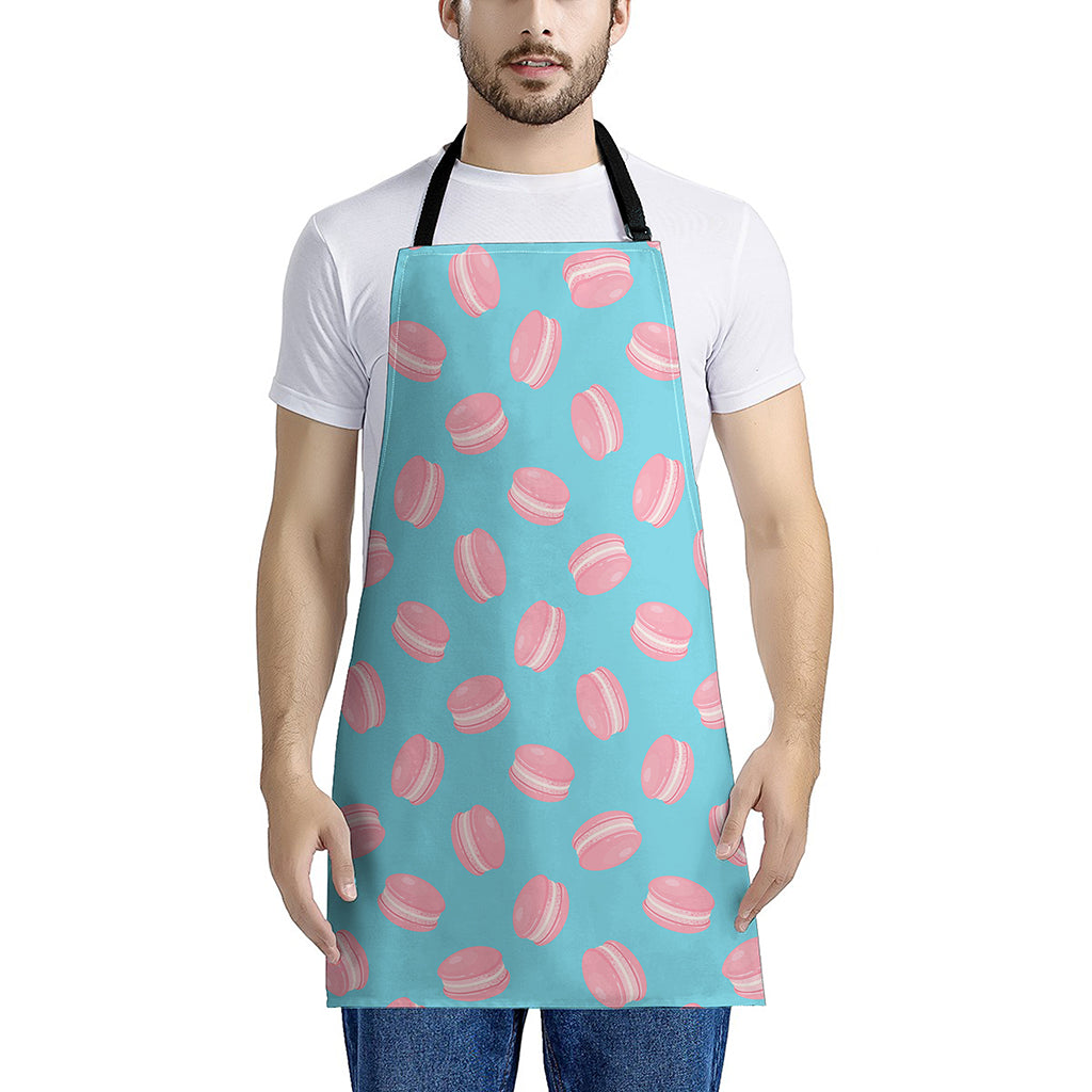Pink Macaron Pattern Print Apron