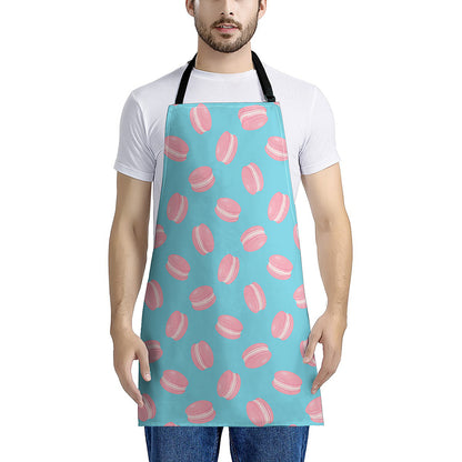 Pink Macaron Pattern Print Apron
