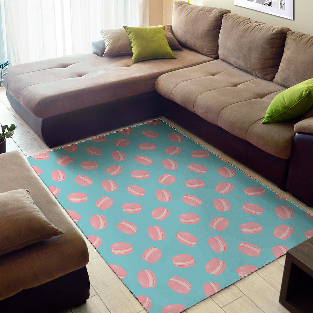 Pink Macaron Pattern Print Area Rug