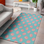 Pink Macaron Pattern Print Area Rug