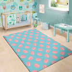 Pink Macaron Pattern Print Area Rug
