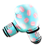 Pink Macaron Pattern Print Boxing Gloves