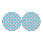 Pink Macaron Pattern Print Car Coasters