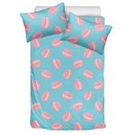 Pink Macaron Pattern Print Duvet Cover Bedding Set