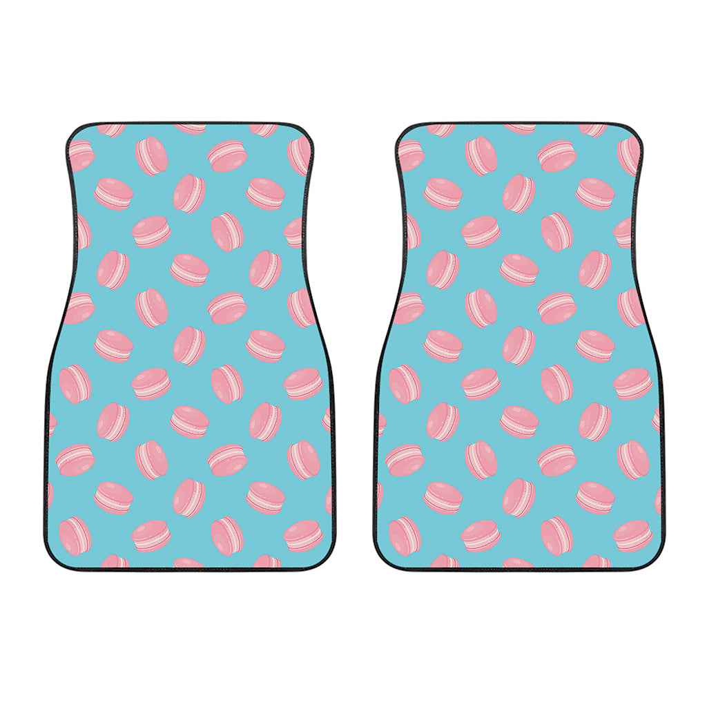 Pink Macaron Pattern Print Front Car Floor Mats