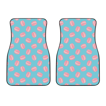 Pink Macaron Pattern Print Front Car Floor Mats