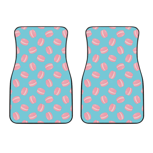 Pink Macaron Pattern Print Front Car Floor Mats