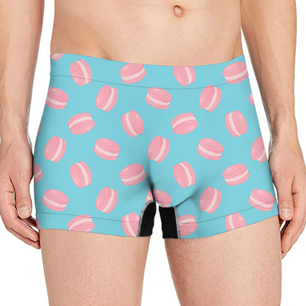 Pink Macaron Pattern Print Men's Boxer Briefs