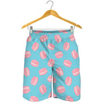 Pink Macaron Pattern Print Men's Shorts