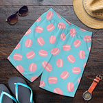 Pink Macaron Pattern Print Men's Shorts