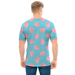 Pink Macaron Pattern Print Men's T-Shirt