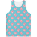 Pink Macaron Pattern Print Men's Tank Top