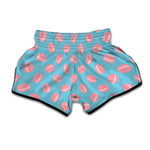 Pink Macaron Pattern Print Muay Thai Boxing Shorts