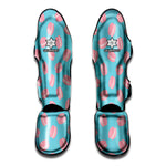 Pink Macaron Pattern Print Muay Thai Shin Guard