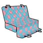 Pink Macaron Pattern Print Pet Car Back Seat Cover