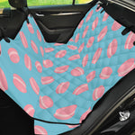 Pink Macaron Pattern Print Pet Car Back Seat Cover
