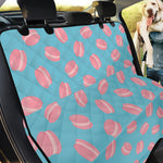Pink Macaron Pattern Print Pet Car Back Seat Cover