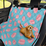 Pink Macaron Pattern Print Pet Car Back Seat Cover