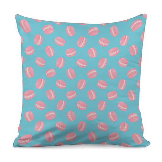 Pink Macaron Pattern Print Pillow Cover