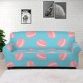 Pink Macaron Pattern Print Sofa Cover