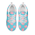 Pink Macaron Pattern Print White Sneakers