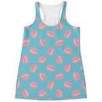 Pink Macaron Pattern Print Women's Racerback Tank Top