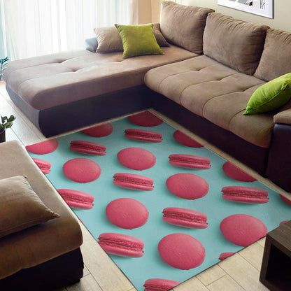 Pink Macarons Print Area Rug