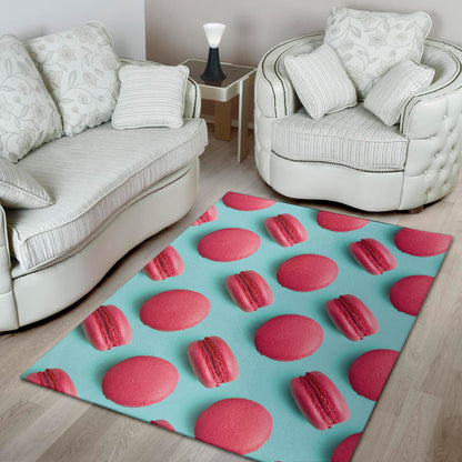 Pink Macarons Print Area Rug