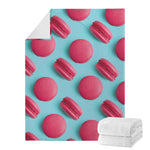 Pink Macarons Print Blanket