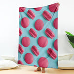 Pink Macarons Print Blanket