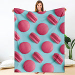 Pink Macarons Print Blanket