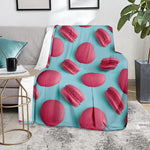 Pink Macarons Print Blanket