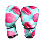 Pink Macarons Print Boxing Gloves