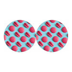 Pink Macarons Print Car Coasters