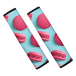 Pink Macarons Print Car Seat Belt Covers