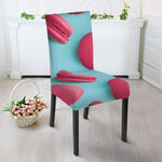 Pink Macarons Print Dining Chair Slipcover