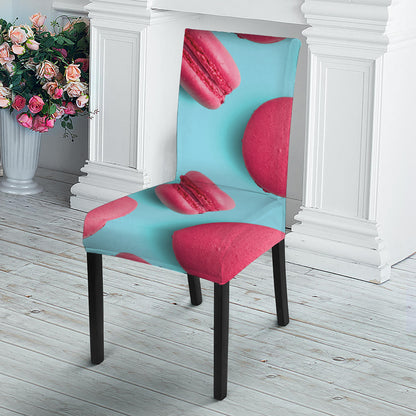 Pink Macarons Print Dining Chair Slipcover