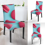 Pink Macarons Print Dining Chair Slipcover