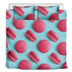 Pink Macarons Print Duvet Cover Bedding Set
