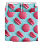 Pink Macarons Print Duvet Cover Bedding Set