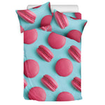 Pink Macarons Print Duvet Cover Bedding Set