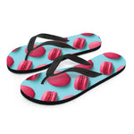 Pink Macarons Print Flip Flops