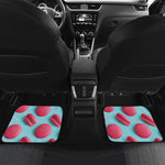 Pink Macarons Print Front and Back Car Floor Mats