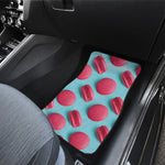 Pink Macarons Print Front and Back Car Floor Mats