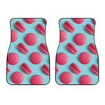 Pink Macarons Print Front Car Floor Mats