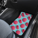 Pink Macarons Print Front Car Floor Mats