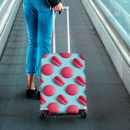 Pink Macarons Print Luggage Cover