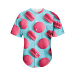 Pink Macarons Print Men's Baseball Jersey