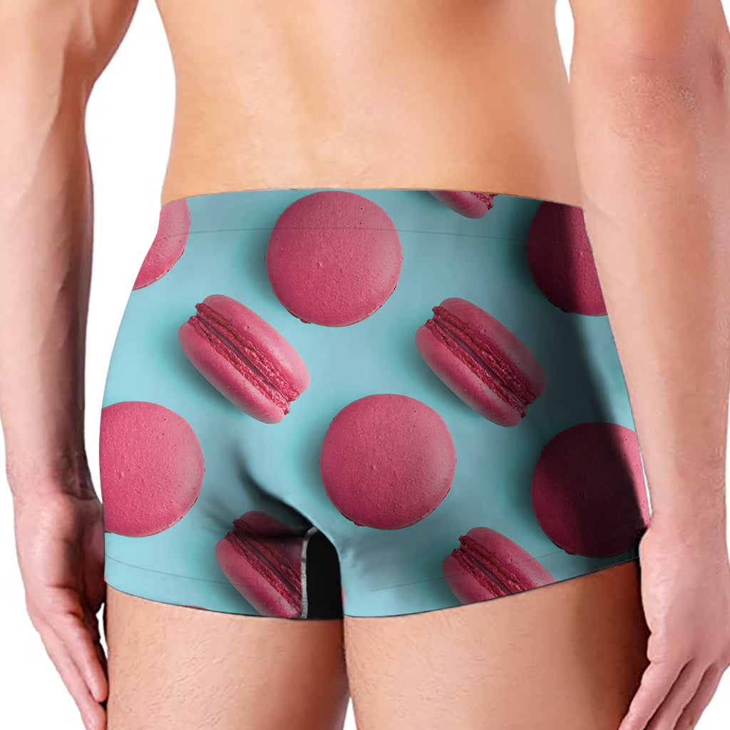 Pink Macarons Print Men's Boxer Briefs