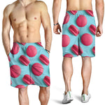 Pink Macarons Print Men's Shorts